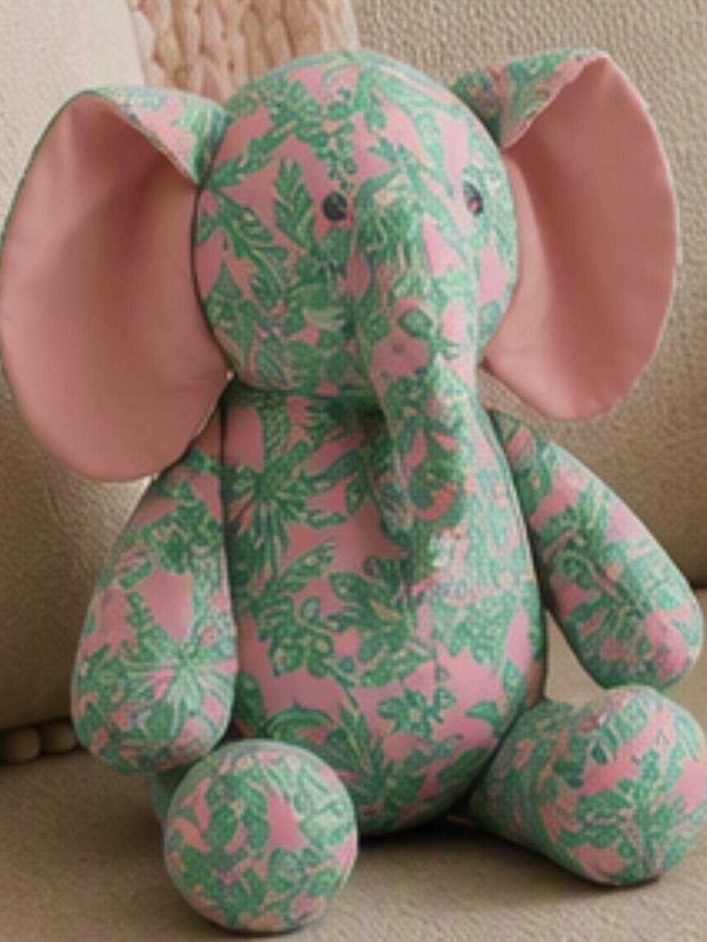 Baby Shower | Lilly Pulitzer Elephant Pillow NWT | Nursery